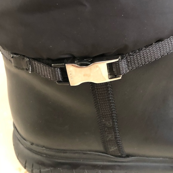 Prada Leather & Nylon Boots Blk SZ 9 1/2 - Picture 5 of 13